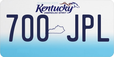 KY license plate 700JPL