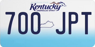 KY license plate 700JPT
