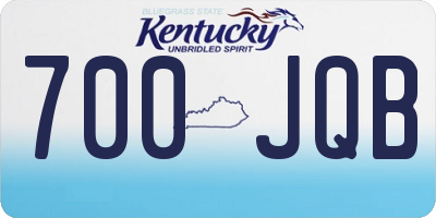 KY license plate 700JQB