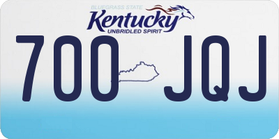 KY license plate 700JQJ