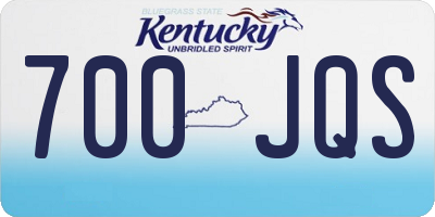 KY license plate 700JQS
