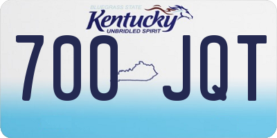 KY license plate 700JQT
