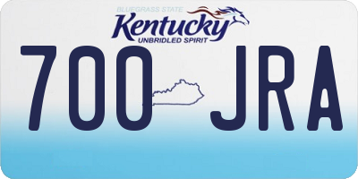 KY license plate 700JRA