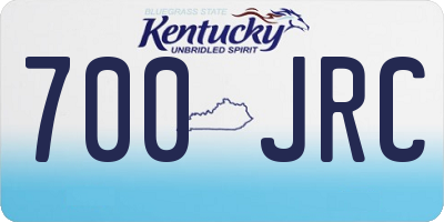 KY license plate 700JRC