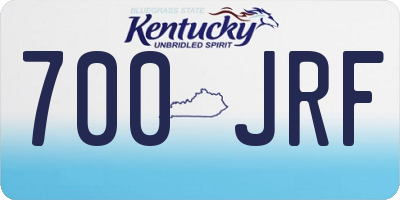 KY license plate 700JRF