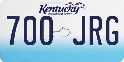 KY license plate 700JRG