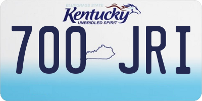 KY license plate 700JRI