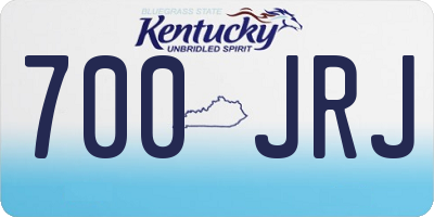 KY license plate 700JRJ