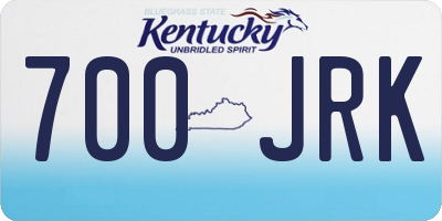KY license plate 700JRK