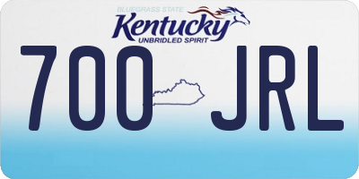 KY license plate 700JRL