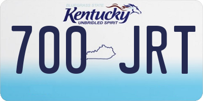 KY license plate 700JRT