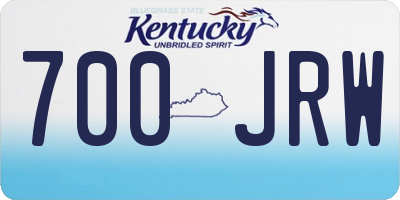 KY license plate 700JRW