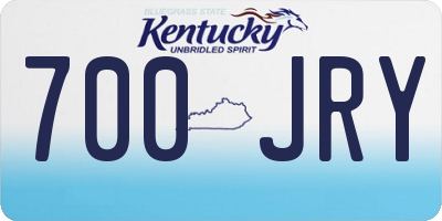 KY license plate 700JRY