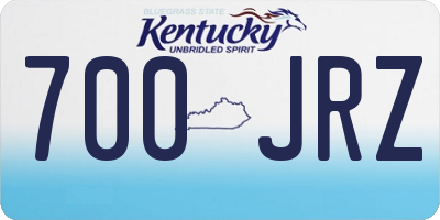 KY license plate 700JRZ