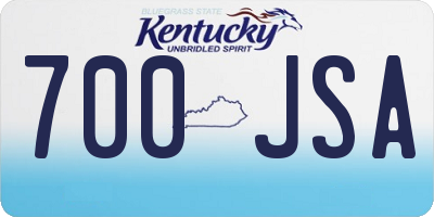 KY license plate 700JSA