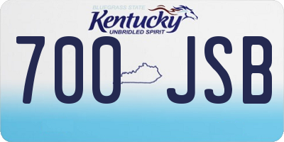 KY license plate 700JSB