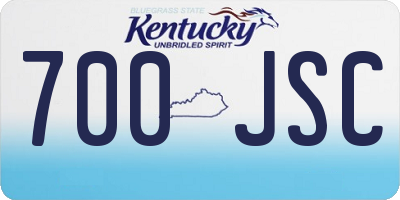 KY license plate 700JSC