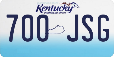 KY license plate 700JSG