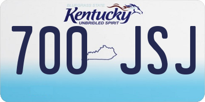 KY license plate 700JSJ