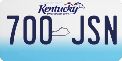 KY license plate 700JSN