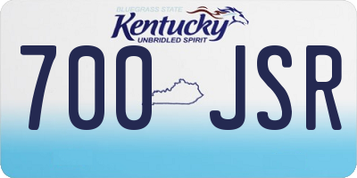KY license plate 700JSR