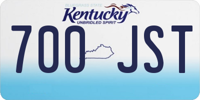 KY license plate 700JST