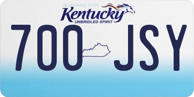 KY license plate 700JSY