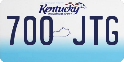 KY license plate 700JTG