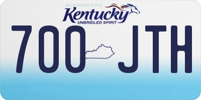 KY license plate 700JTH