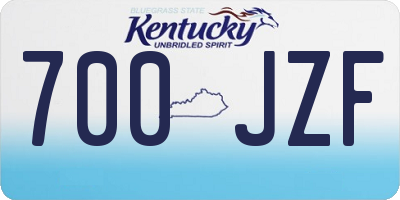 KY license plate 700JZF