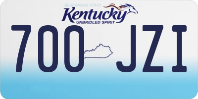 KY license plate 700JZI
