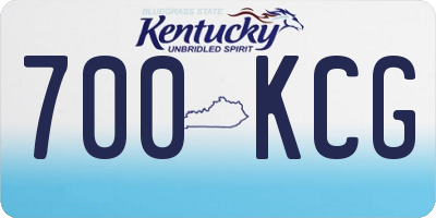 KY license plate 700KCG