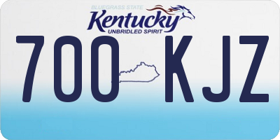 KY license plate 700KJZ