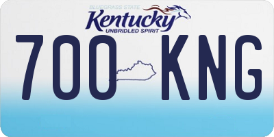 KY license plate 700KNG