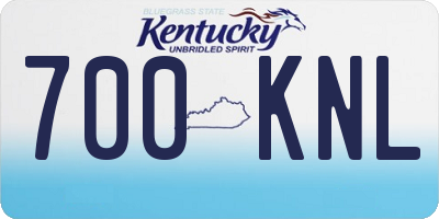 KY license plate 700KNL