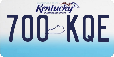 KY license plate 700KQE