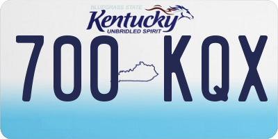 KY license plate 700KQX