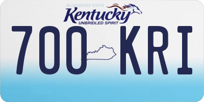 KY license plate 700KRI