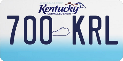 KY license plate 700KRL