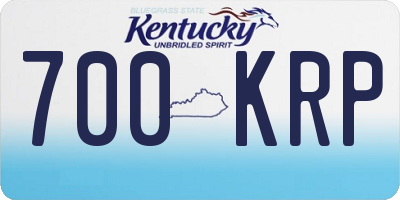 KY license plate 700KRP