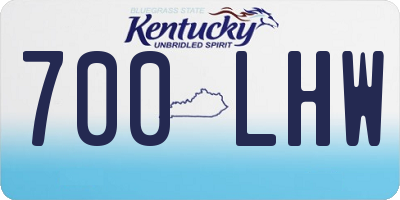 KY license plate 700LHW