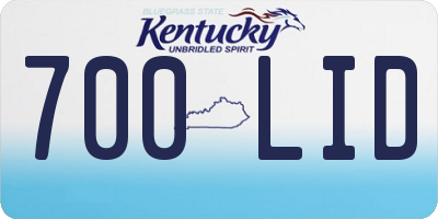 KY license plate 700LID