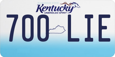 KY license plate 700LIE