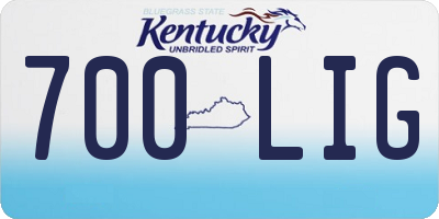 KY license plate 700LIG