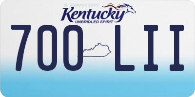 KY license plate 700LII