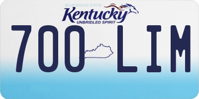 KY license plate 700LIM