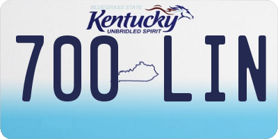 KY license plate 700LIN