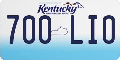 KY license plate 700LIO