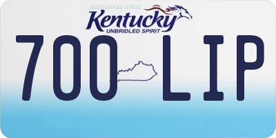 KY license plate 700LIP