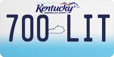 KY license plate 700LIT